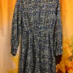 ZARA Xsmall - Animal Print Mini Dress - Blue/white Photo 13