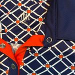 Tail Activewear Women's Blue and Orange Polo Shirt Med Photo 1