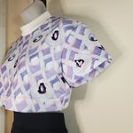 Adidas Mary Katrantzou  Short Sleeved Cropped Top Purple Small Photo 1