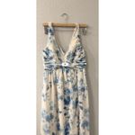 Birdy Grey  Dress Womens Small Blue White‎ Chiffon Rococo Floral Maxi Cottagecore Photo 3