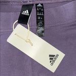 Adidas NWT XL Shadow Violet Purple - Black Side Stripe Cotton Knit Biker Shorts Photo 2
