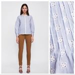 ZARA White/Blue Striped Shirt. Size Small button down Photo 1