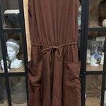 Free People Movement FP Movement Scrimmage Onesie Harem Jumpsuit high neck chocolate cargo baggy Photo 8