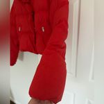 Athleta  Summit Cropped Puffer Jacket Winter Down Coat Red Orange Size XS FLAW Photo 8