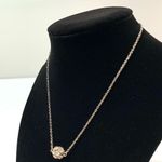 Silver Circular Crystal Charm Necklace Photo 2