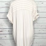 Calvin Klein Jeans Pink & White Stripe Casual Button Up Shirt Women’s Size Large Photo 4