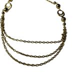 Vintage Gold Tone Multi Strand Chain Necklace Beads Circular Accents 1980s u Sta Photo 1