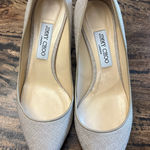 Jimmy Choo  London Chai-Tweedy Canvas/Napa-Romy Heel Perfect Neutral Pumps Photo 0