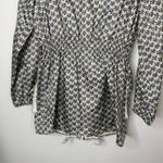 Tory Burch  Casey Anorak Jacket Windbreaker White Blue Floral Paisley Size 8 Photo 5