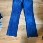J.Crew Full Length Demi Boot Medium Wash Jean Size 27 or 4 raw hem Photo 12