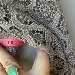 Vince Camuto V-Back Metallic Lace Sheath Dress Size 2 Photo 9