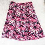 Y2K Vintage Wrapper Jersey Knit Abstract Floral Print Skirt Pink and Black M Size undefined Photo 9