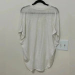 J McLaughlin White Linen Blend Poncho Top Oversized V Photo 2