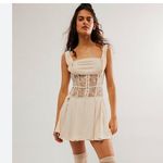 Free People NWOT Odette Mini dress Corset Lace Trim Photo 2