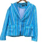 Valerie Stevens  size 16 blazer blue stripes Photo 0
