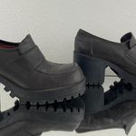 Lower East Side Vintage Y2K Brown Faux Leather Chunky Platform Heeled Loafers Photo 3