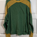 Free People FP Movement All About It top in green & gold XS Photo 0