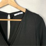 ZARA  Black V-Neck Long Sleeve Wide Leg Cropped Jumpsuit S Photo 2