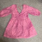 Free People  Pink Denim Dress Mini Photo 0
