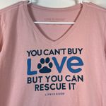 Life is Good Pink L/S You Can’t Buy Love But You Can Rescue It Crusher Tee Small Photo 2