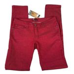 prAna  Kara Jean Red Berry Size 8 NEW With Tags Low Rise Fitted Pants Photo 0