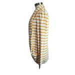 Mix by 41 Hawthrone Cream & Mustard Yellow Open Striped Cardigan Sz M Size M Photo 1