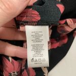 CeCe  Black Floral Sleeveless White Collar Blouse Photo 4