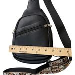 Telena Black Sling Bag Crossbody Purse Vegan Leather Fanny Pack Adjustable Strap Photo 12