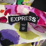 EXPRESS  Shirt Womens XS‎ Pink Yellow Floral Flowers Ruffle Romantic Feminine Photo 6