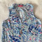 Lilly Pulitzer Lily Pulitzer Essie Tank Top Blue Pink Shirt Blouse Womens Size XS Summer Beach Photo 1
