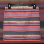 J.Crew Women’s Striped Pencil Skirt 0 Size Multicolor Purple Orange Gold Photo 2