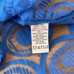 Sheer Oversized Blue Nylon Blouse Shirt Swim Cover Up Top Blouson, Size L Size L Photo 10