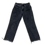 Madewell  Women's Curvy Vintage Straight Jeans 29P Black Raw Hem Photo 2