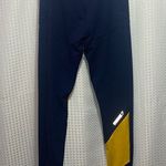 Gymshark Women Sport Leggings M Blue Yellow Stretch Pocketed Activewear Gym Photo 3