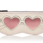 Rebecca Minkoff  White/Pink Heart Sunnies Leather Pouch Photo 0