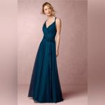 Anthropologie Hitherto Zaria Saphire Dress | 6 Blue Photo 4