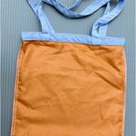 Light Blue Tote Bag with 'Hello!' Embroidery Gray Photo 3