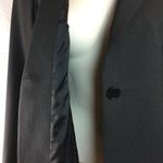 Theory  Womens Fitted Wool Blazer Smokey Gray Lined Pockets One Button Size 0 u Photo 7