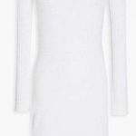 Balmain  Off-the-shoulder button-embellished ribbed-knit mini dress size FR 40 Photo 0