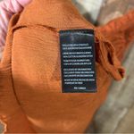 Shyanne  Rust Tiered Mini Dress L Boho Western Country Lace Embroidered Festival Photo 5