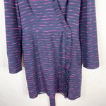 Charles Henry Large Dress Navy Blue Pink Ruffled Shift Above Knee Lined 1248 Photo 3