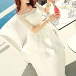 Elegant chiffon lace sequin wedding dress Photo 0