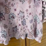 Aeropostale Purple Floral Ruffled Sleeve Autumn Top Sz Small Photo 5