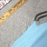 Workshop Republic Clothing WORKSHOP crop top “LOVE 80” floral grey black stripes short sleeve size L Photo 6