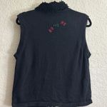 BECHAMEL Womens Ugly Christmas Vest Sweater Full Zip Size L Festive Ho Ho Ho Black Size L Photo 7