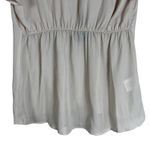 NWT Mom2Mom Maternity Top Womens M Cream Back Button Scoop Minimalist Neutral Size M Photo 3