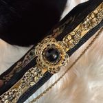 Floral Embroidered Black‎ Handbag Black Photo 3