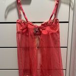 Victoria's Secret Vintage Victoria’s Secret Coral Pink & Peach Sequined Lace Babydoll Size 34B Photo 6