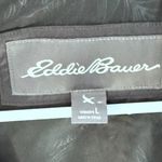 Eddie Bauer  Women's Silver Puffer Jacket with Faux Fur Hood – Size L Photo 1