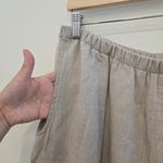 Flax  Linen Crop Pull on Pants Size 1X Lagenlook Boho pants Photo 8